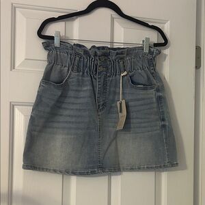 Jolt Blue Denim Mini Skirt
